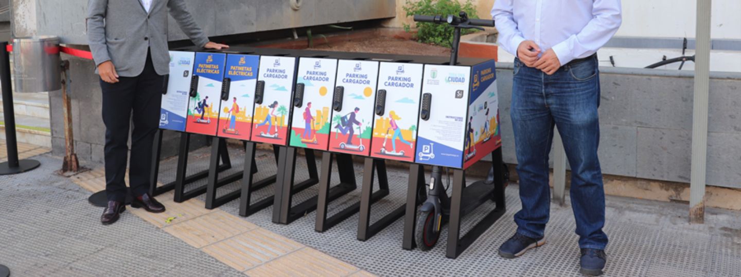 Estacionamientos y puntos de recarga para patinetas eléctricas