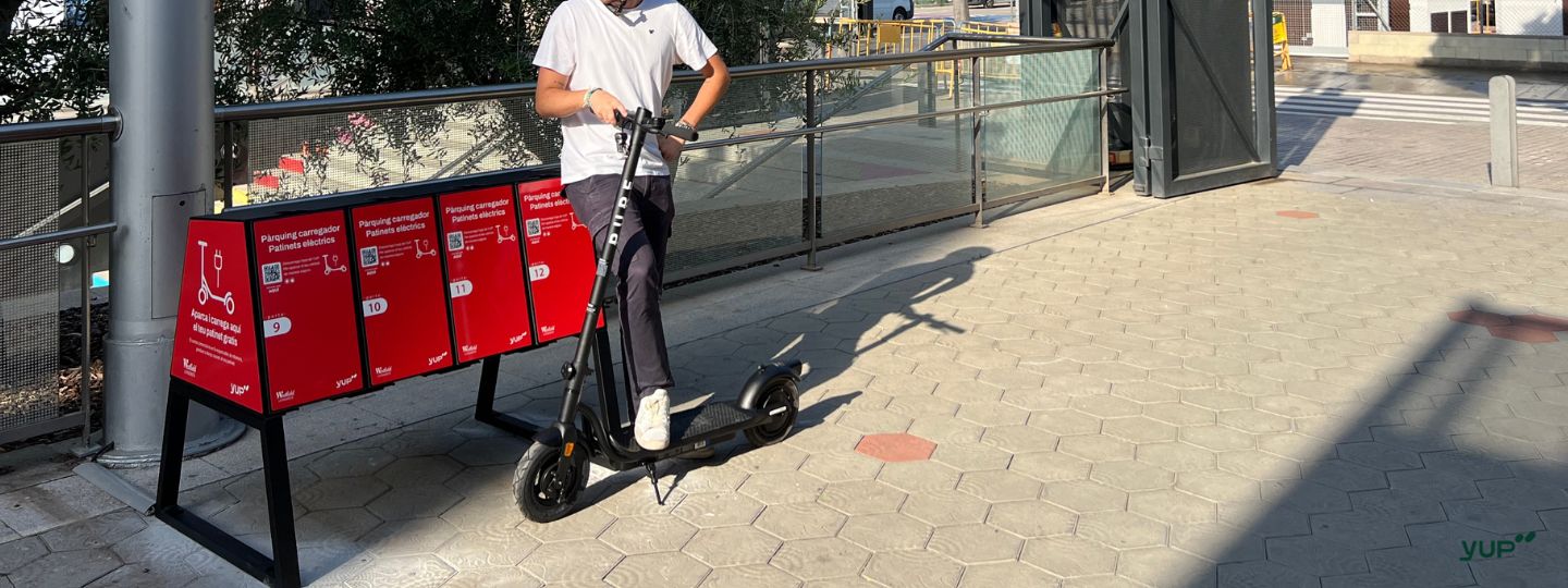 Estaciones de carga para patinetes de YUP